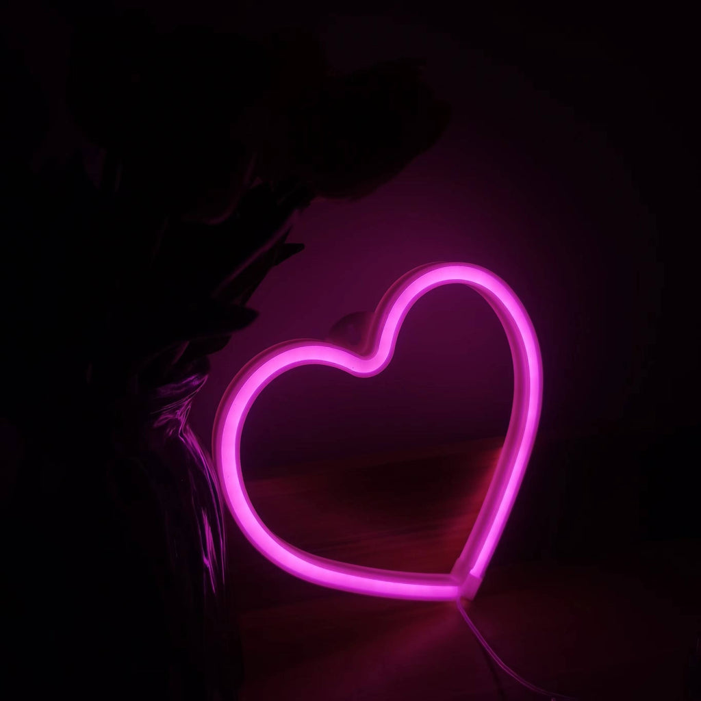 Panneau Néon LED - Design Coeur