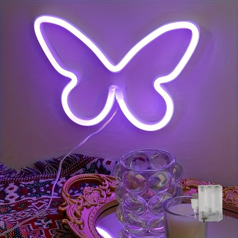 Panneau Néon LED - Design Papillon