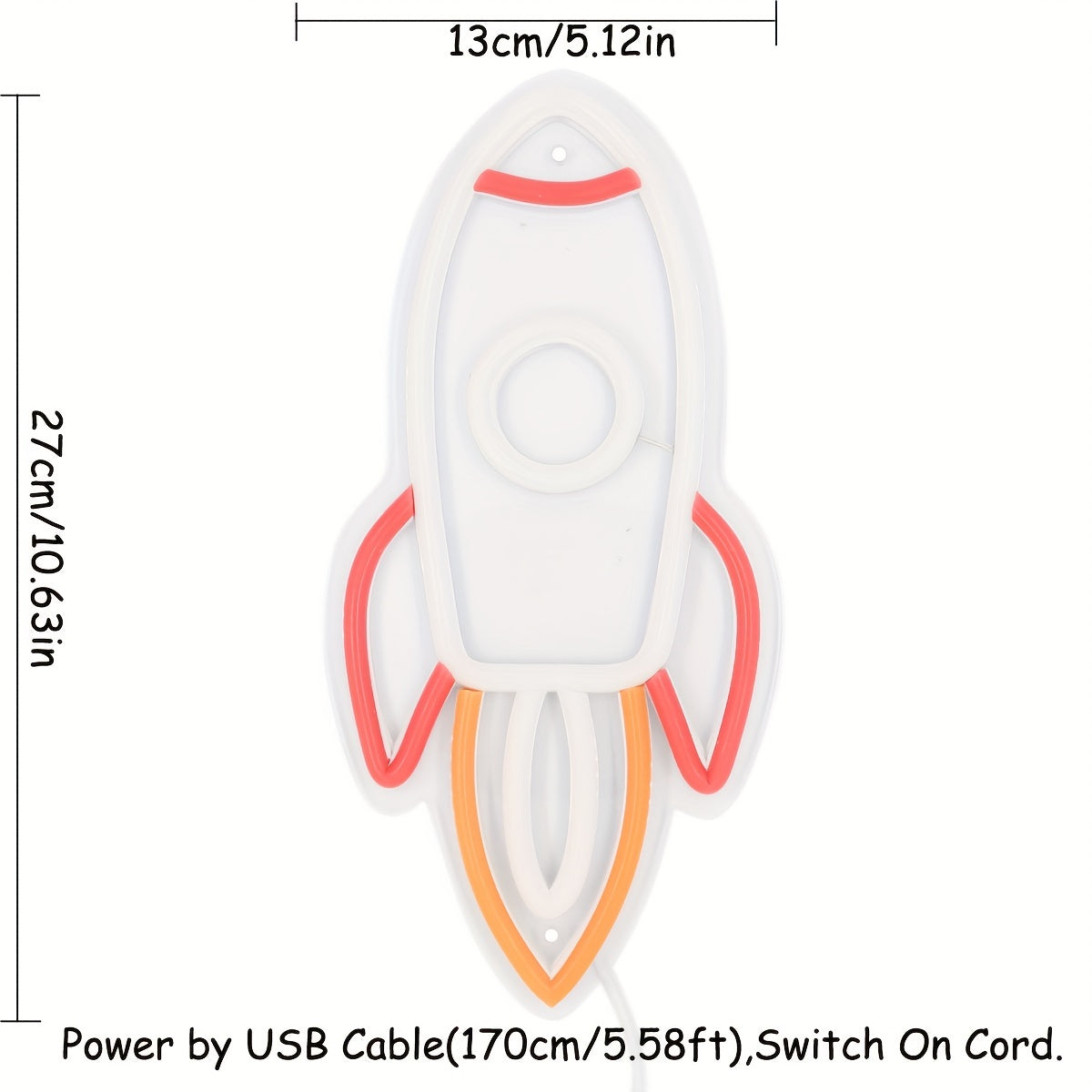 Panneau Néon LED - Design Fusée