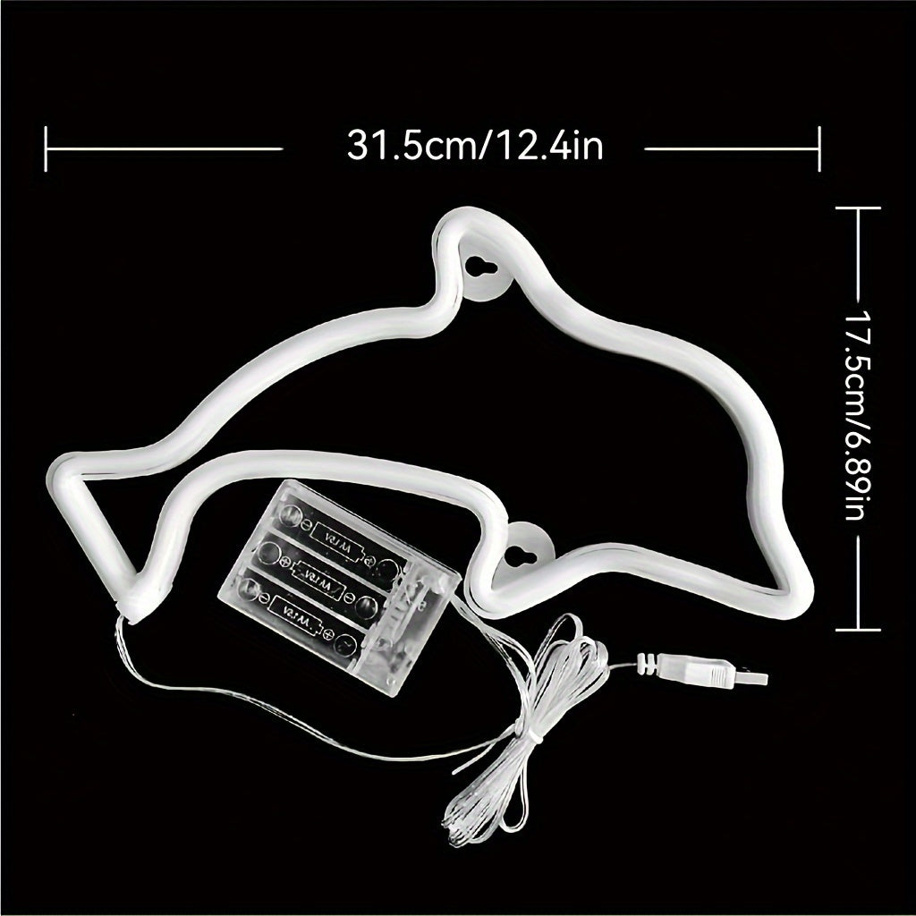 Panneau Néon LED - Design Dauphin