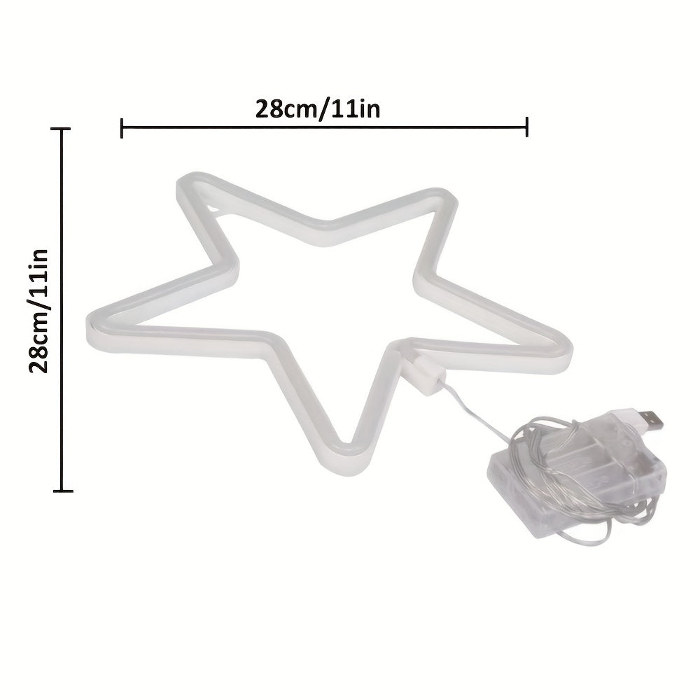 Panneau Néon LED - Design Étoile