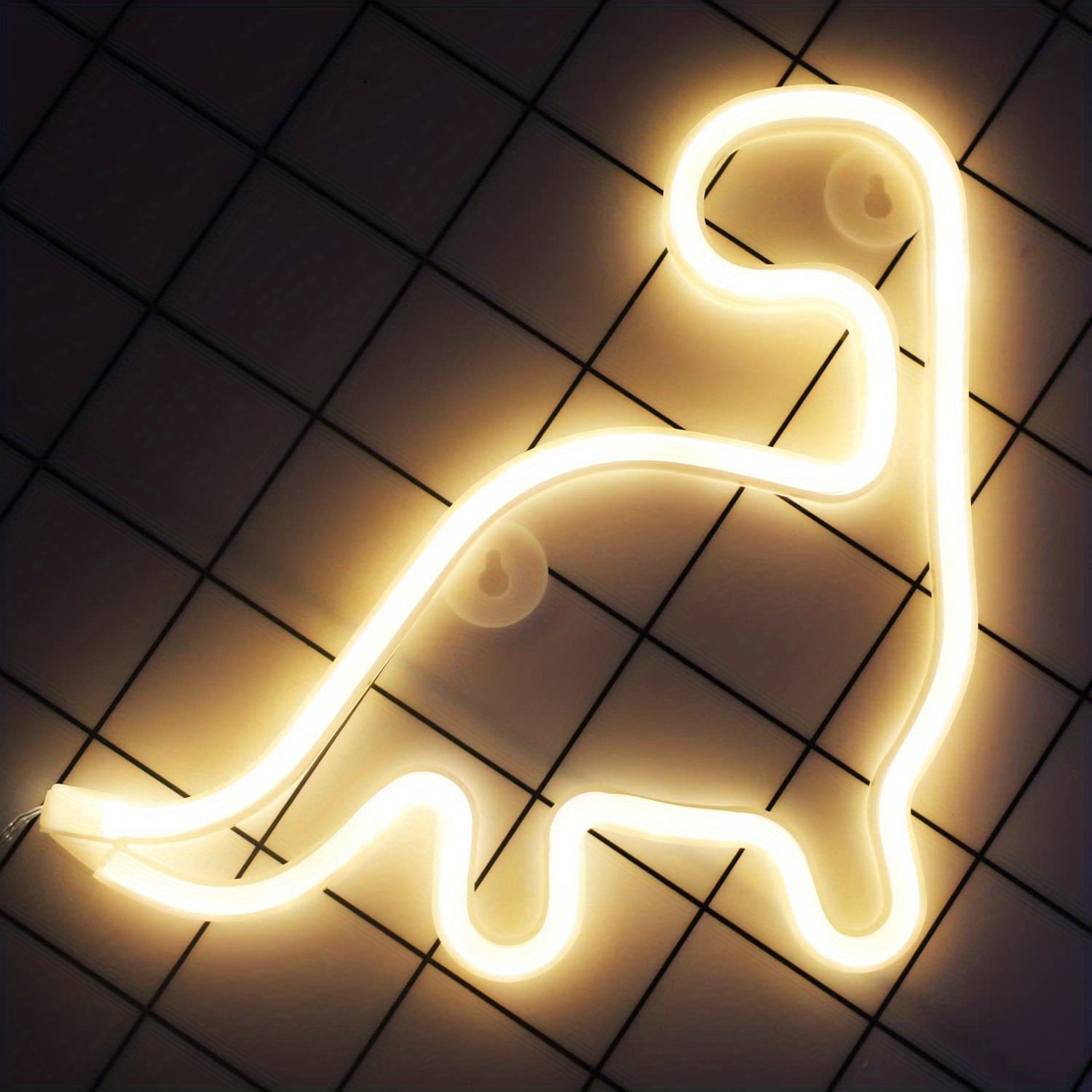 Panneau Néon LED - Design Dinosaure