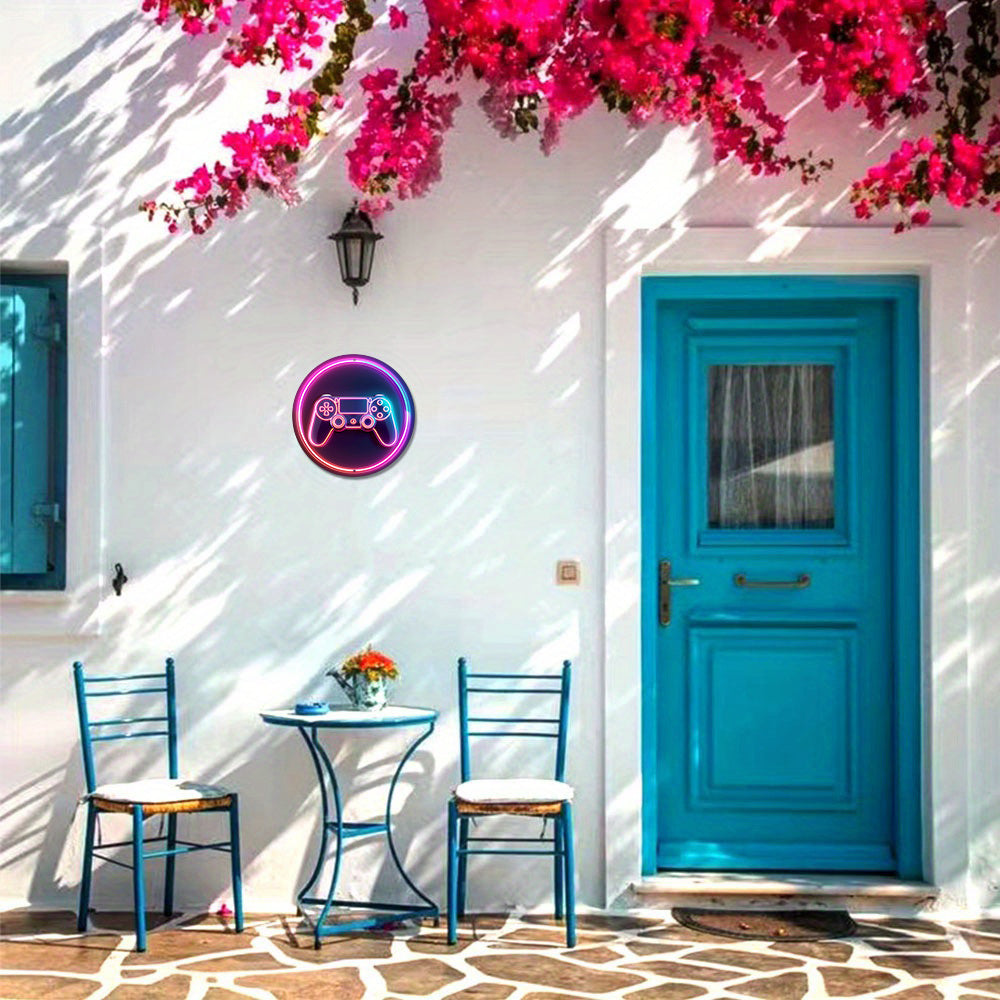 Panneau Néon LED - Design "Manette de Jeu"