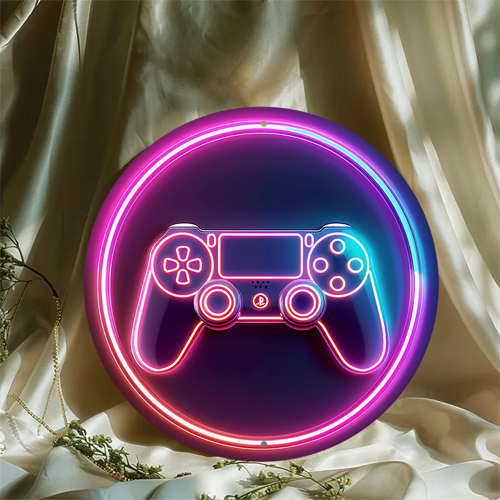 Panneau Néon LED - Design "Manette de Jeu"