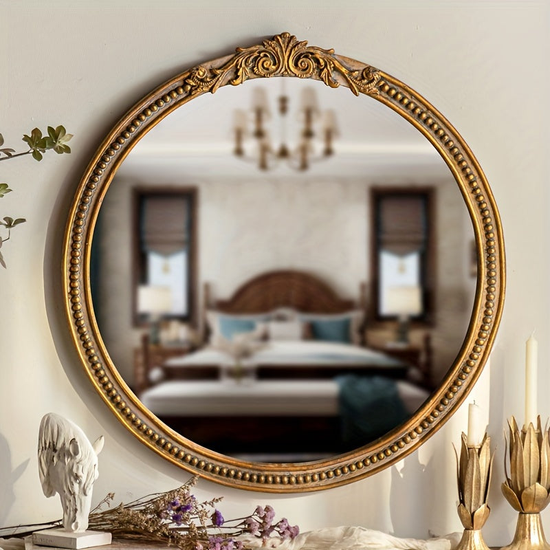 Miroir Ovale Vintage – Cadre Métal Poli