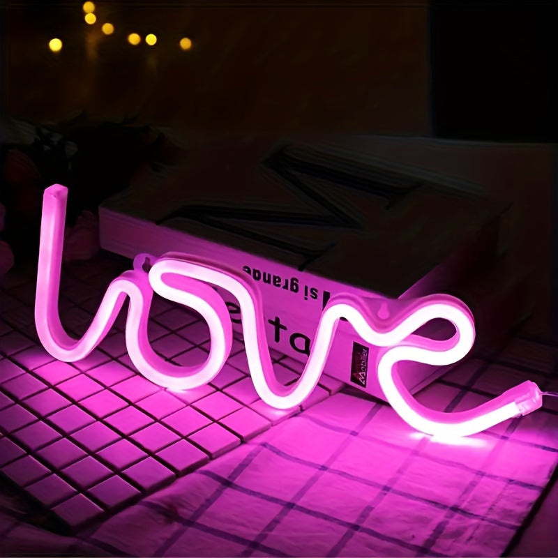 Panneau Néon LED - Design Lettre Love