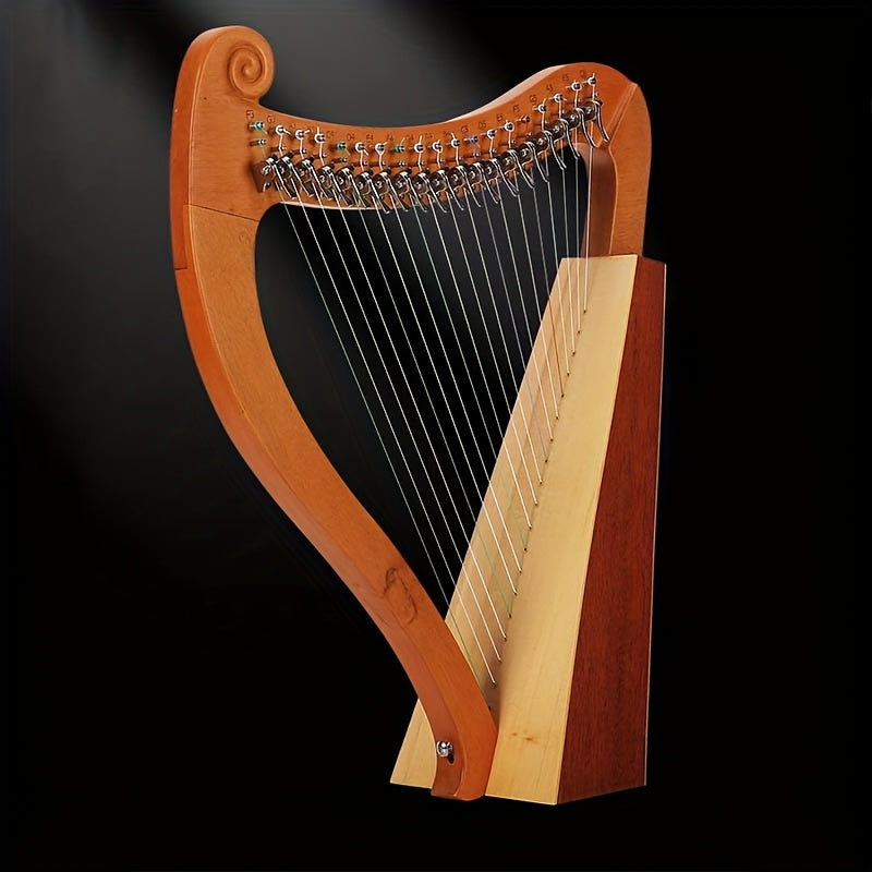 Harpe 15 ou 19 Cordes en Bois Massif – Instrument de Musique en Acajou