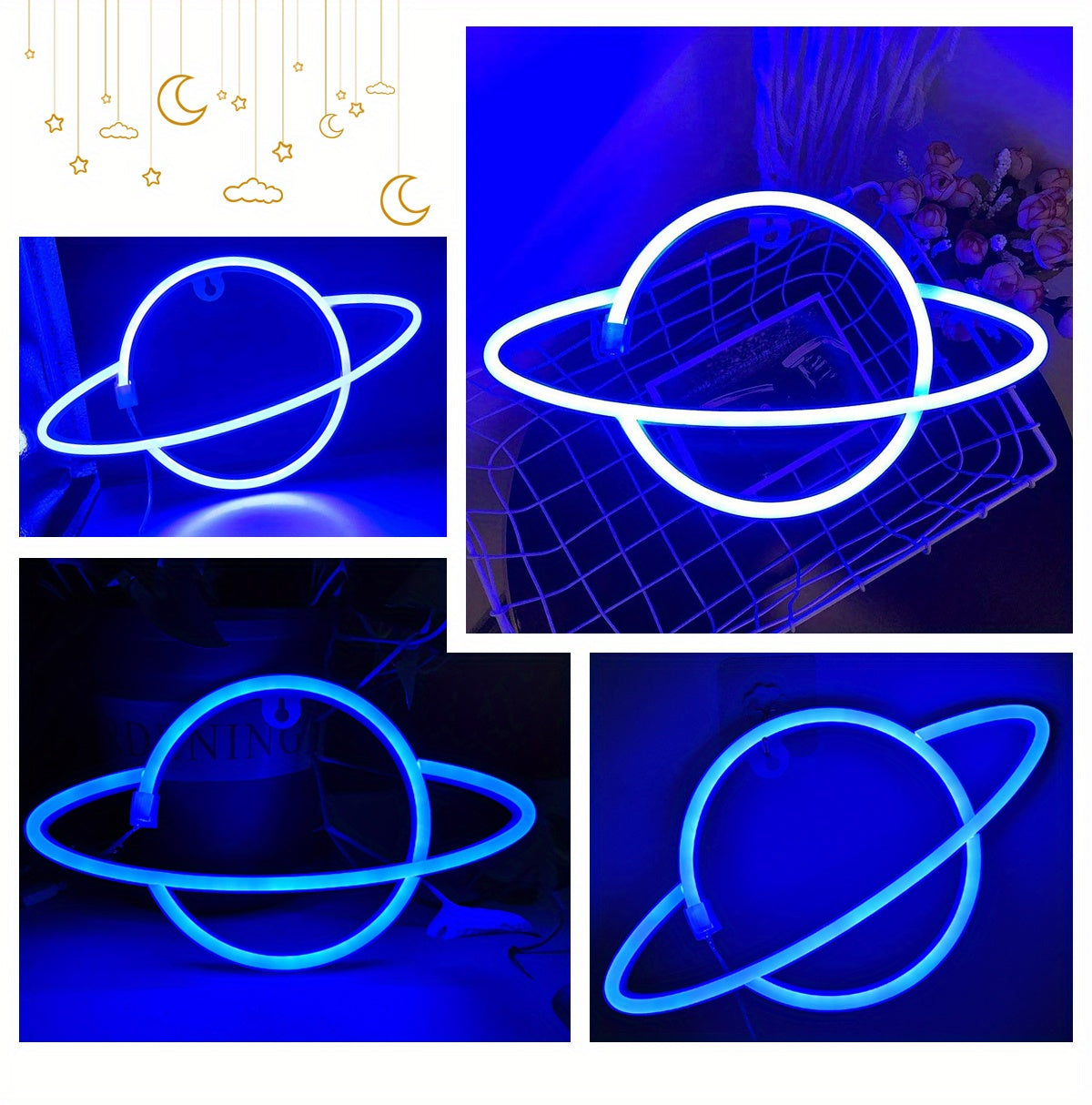 Panneau Néon LED - Planète