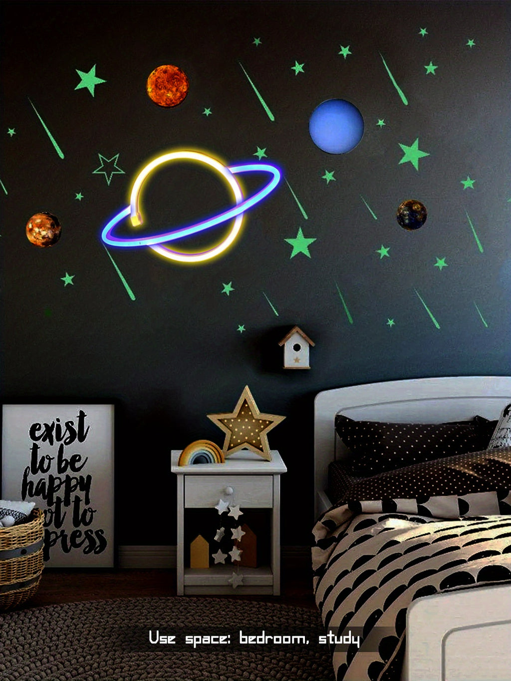 Panneau Néon LED - Planète