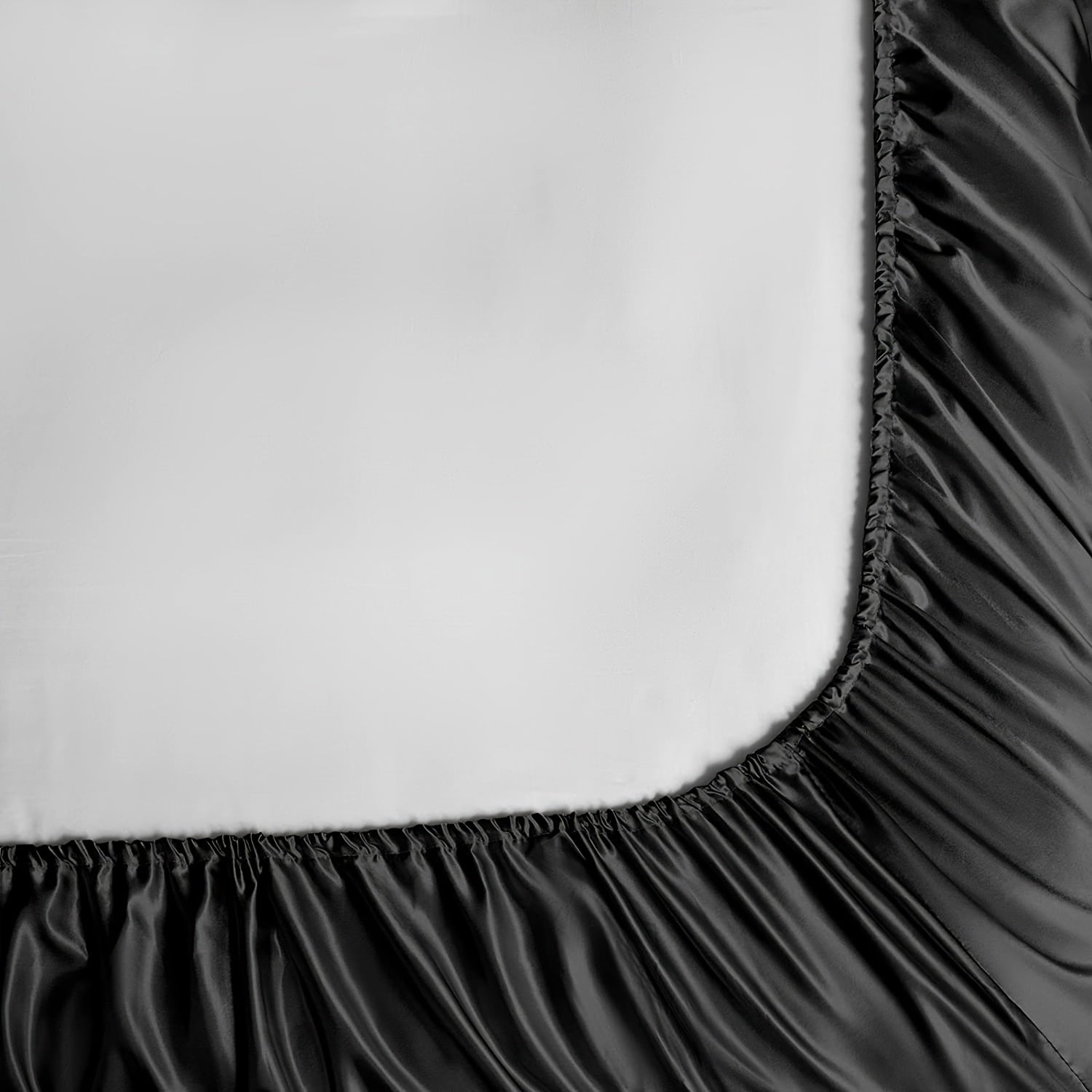 Parure de Lit Satin 4 Pièces – Drap Housse, Drap Plat & 2 Taies d’Oreiller