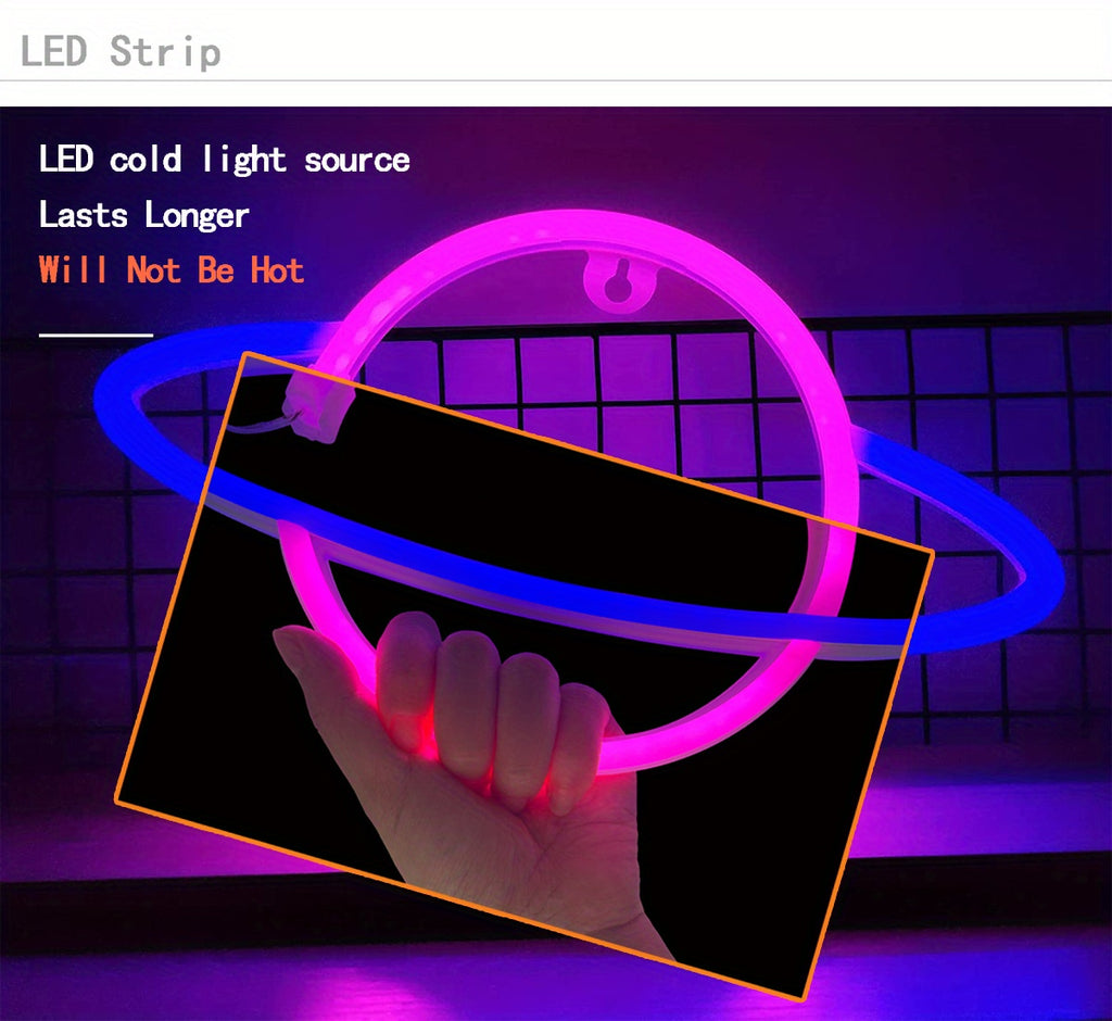 Panneau Néon LED - Planète