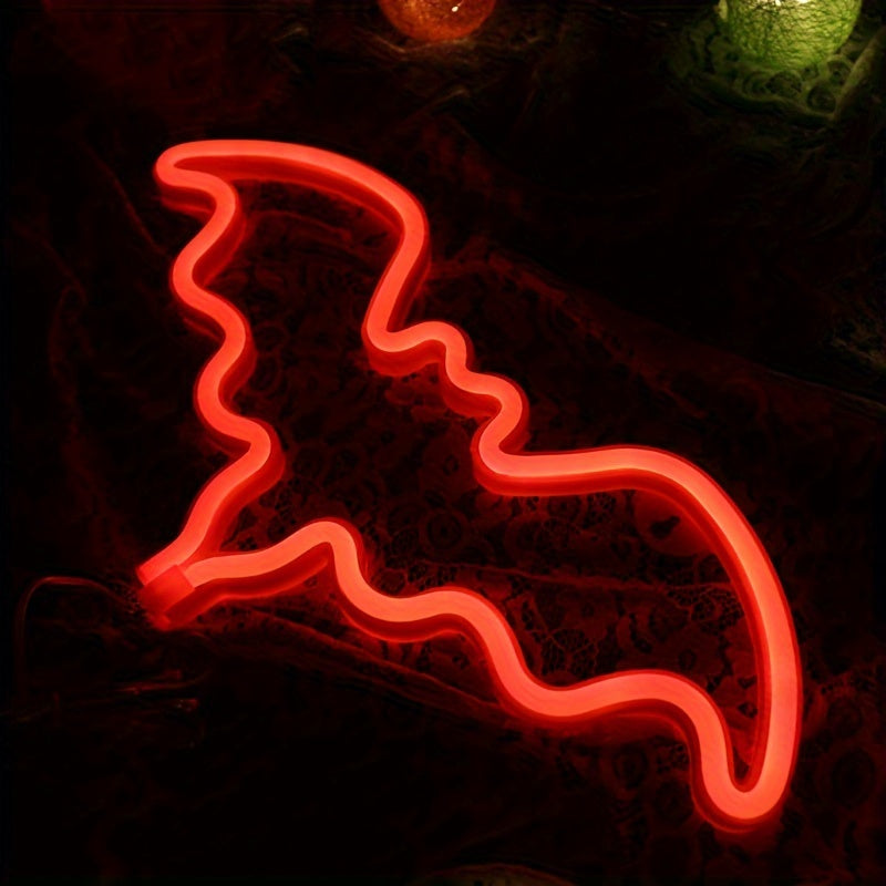 Panneau Néon LED - Design Chauve-Souris