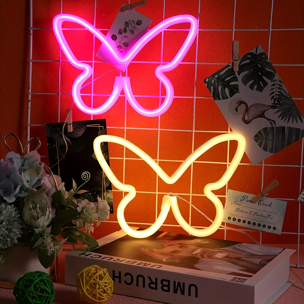 Panneau Néon LED - Design Papillon