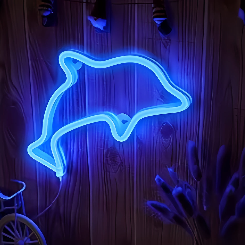 Panneau Néon LED - Design Dauphin