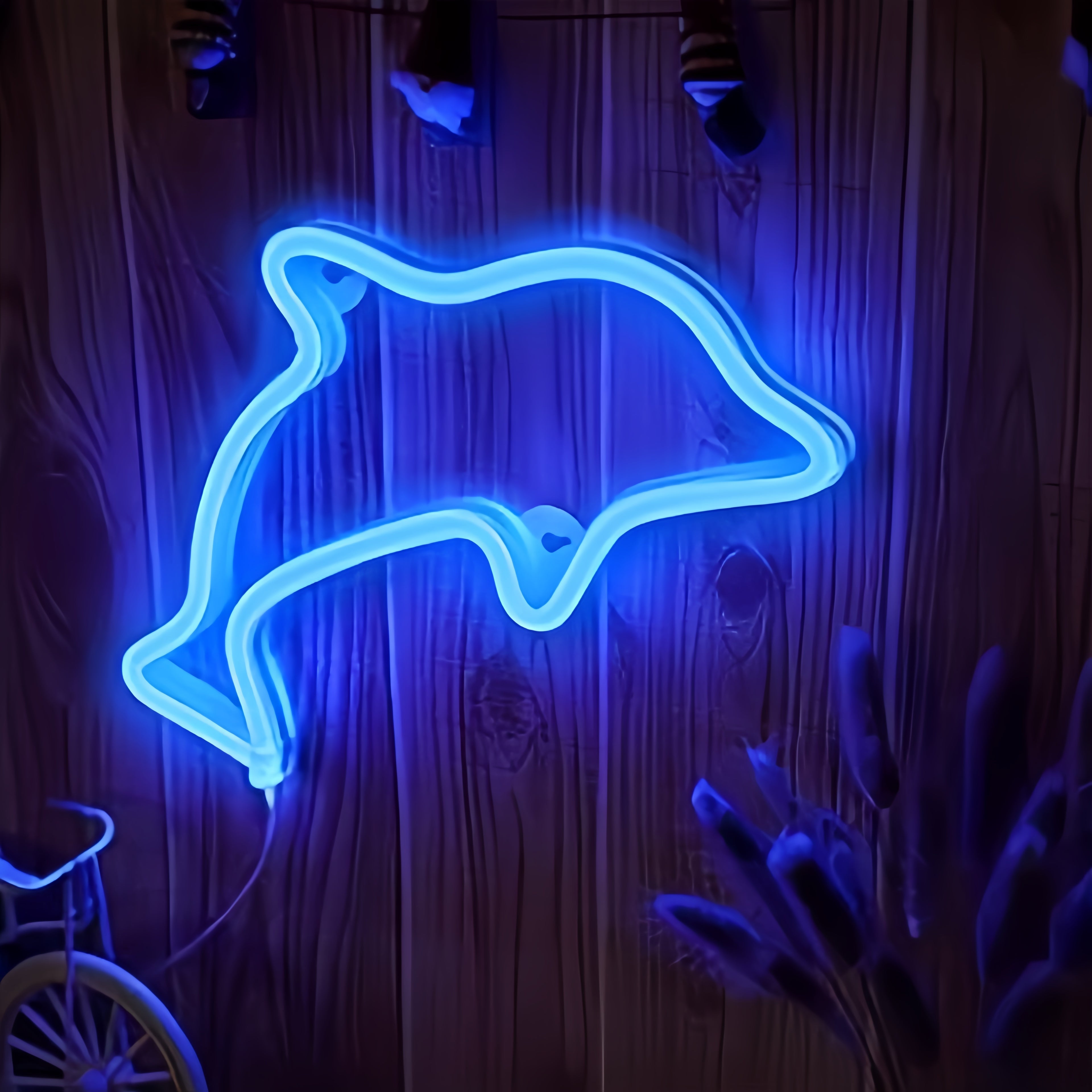 Panneau Néon LED - Design Dauphin