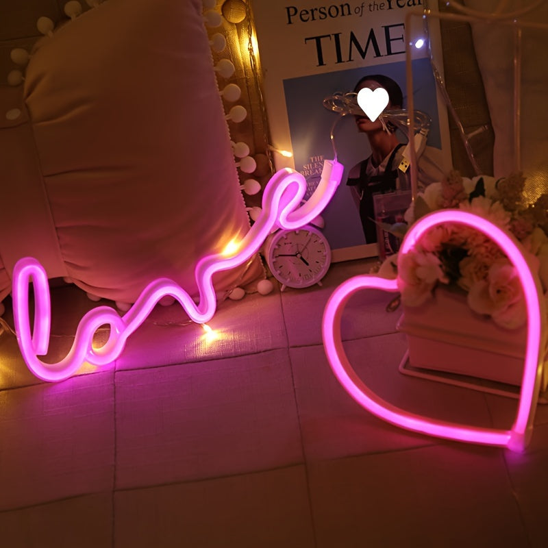 Panneau Néon LED - Design Coeur