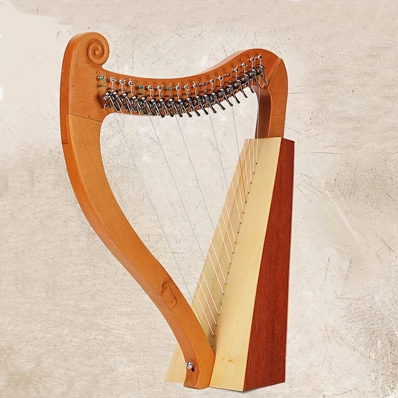 Harpe 15 ou 19 Cordes en Bois Massif – Instrument de Musique en Acajou