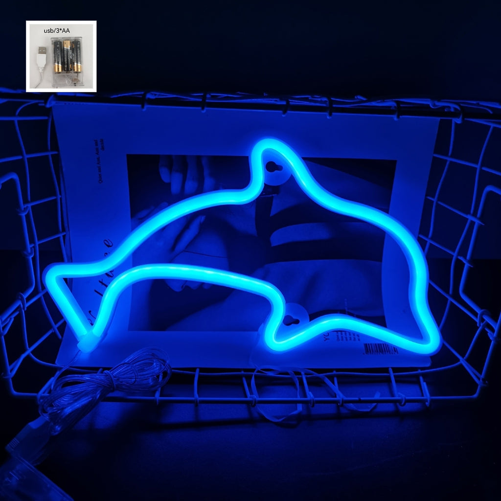 Panneau Néon LED - Design Dauphin