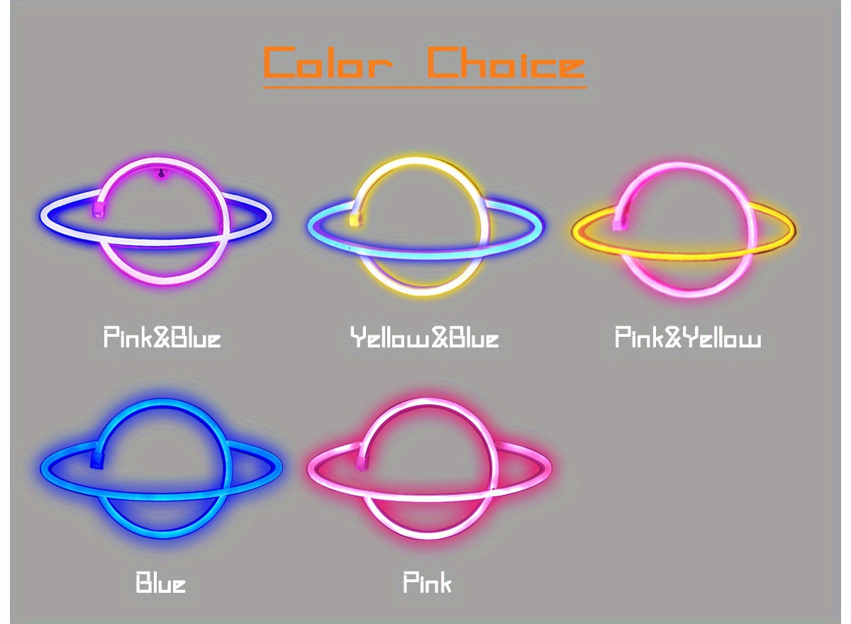 Panneau Néon LED - Planète