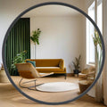 Miroir Rond Noir Moderne 40 cm