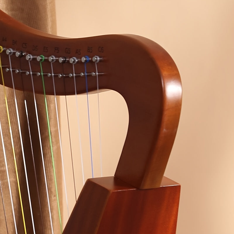 Harpe 15 ou 19 Cordes en Bois Massif – Instrument de Musique en Acajou