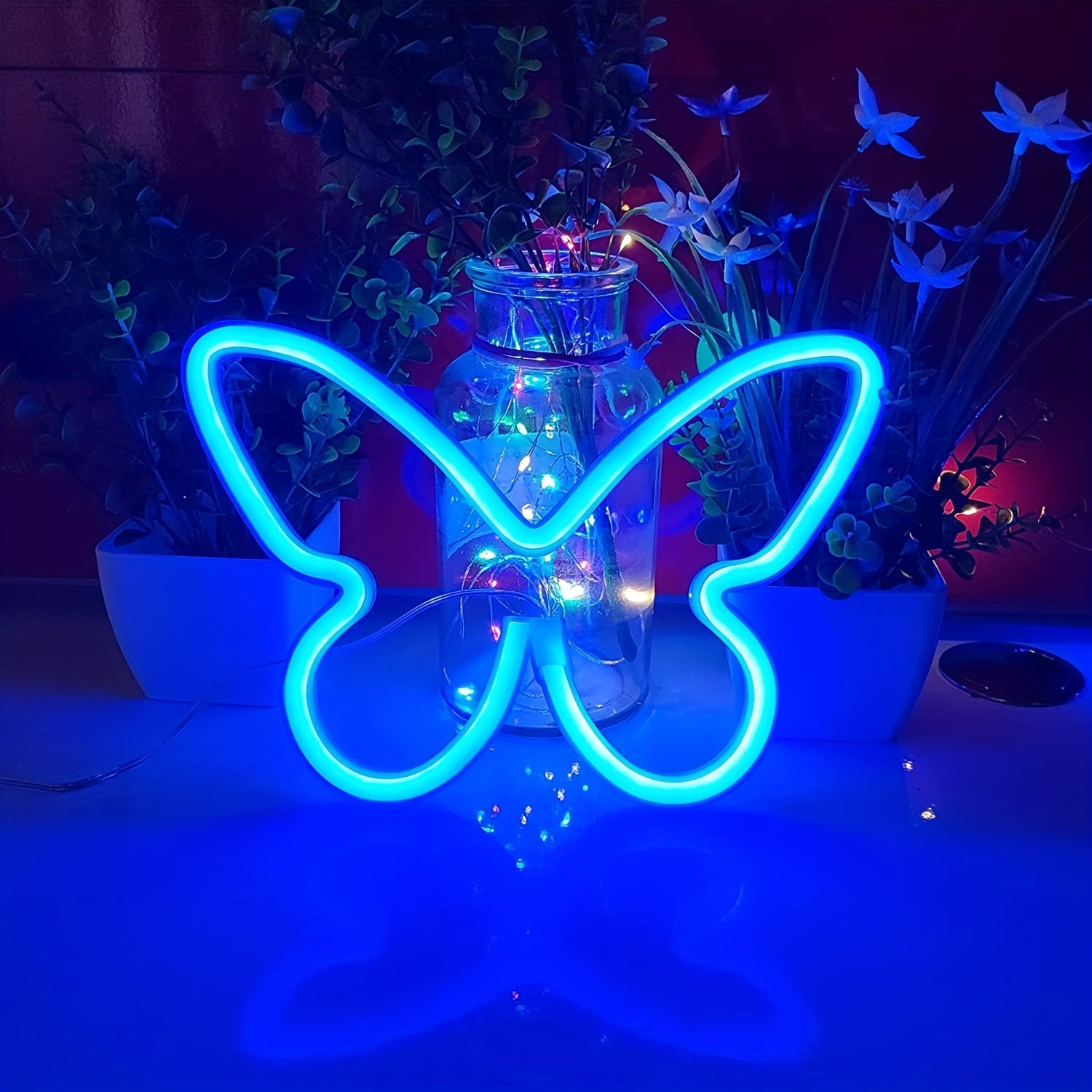 Panneau Néon LED - Design Papillon