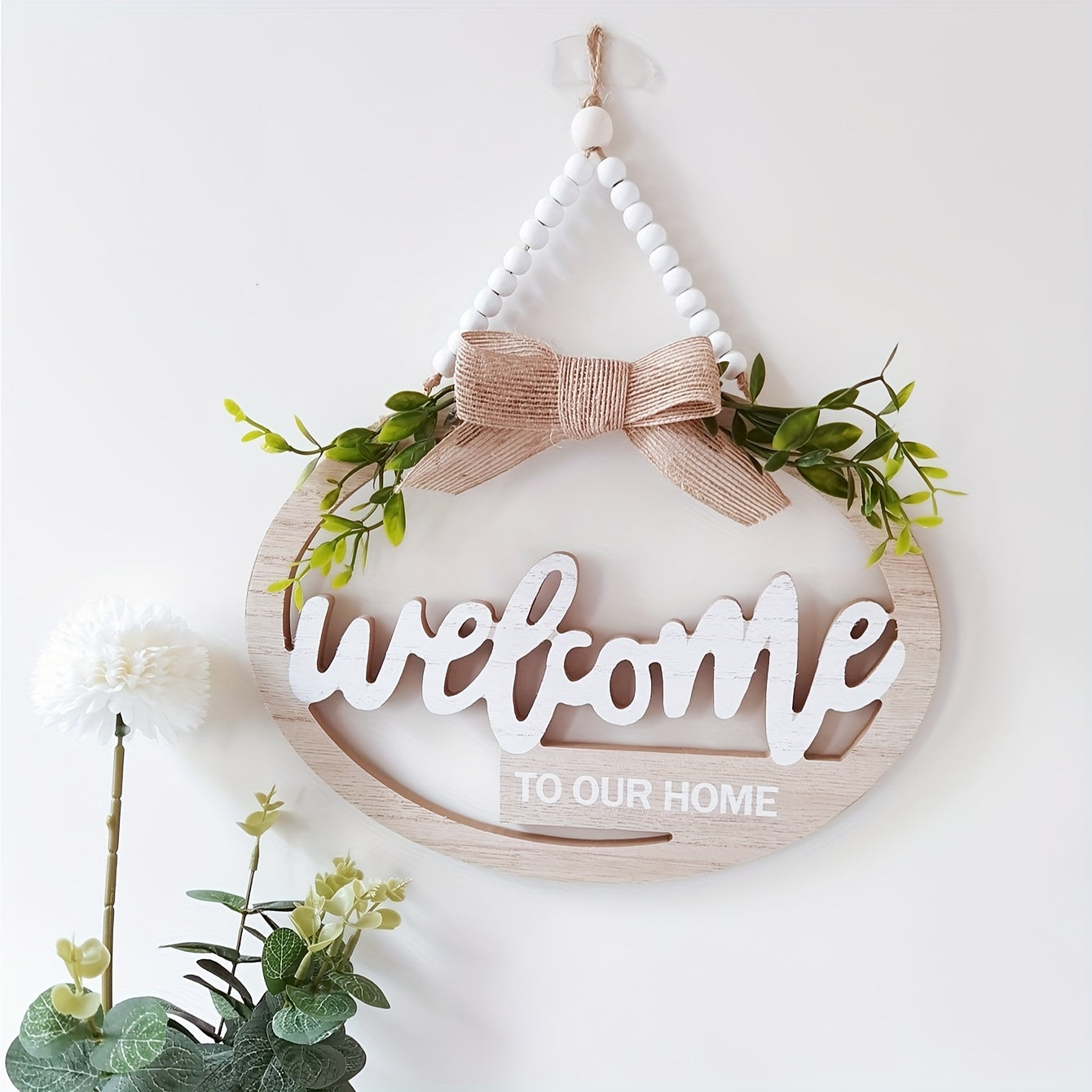 Panneau Décoratif  – Décoration Murale en Bois avec Fleurs