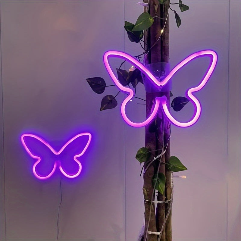 Panneau Néon LED - Design Papillon