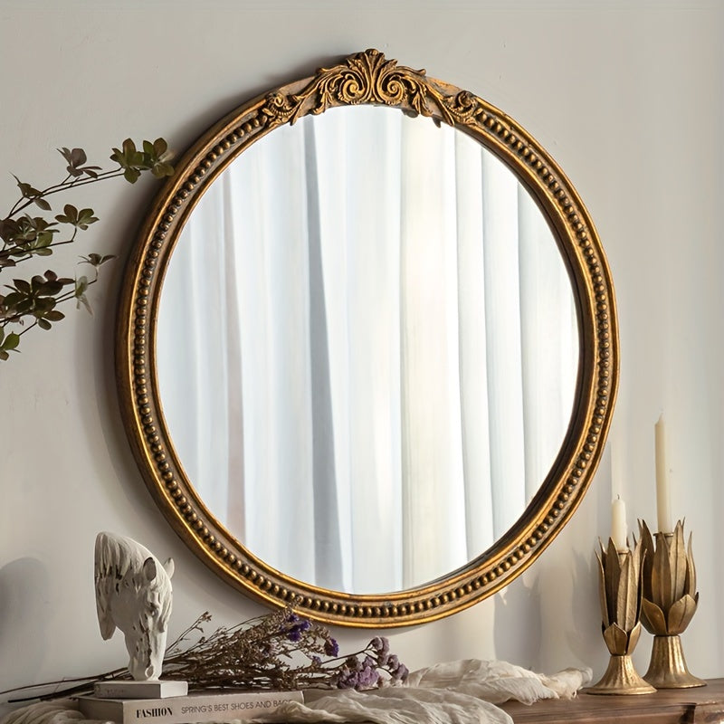 Miroir Ovale Vintage – Cadre Métal Poli