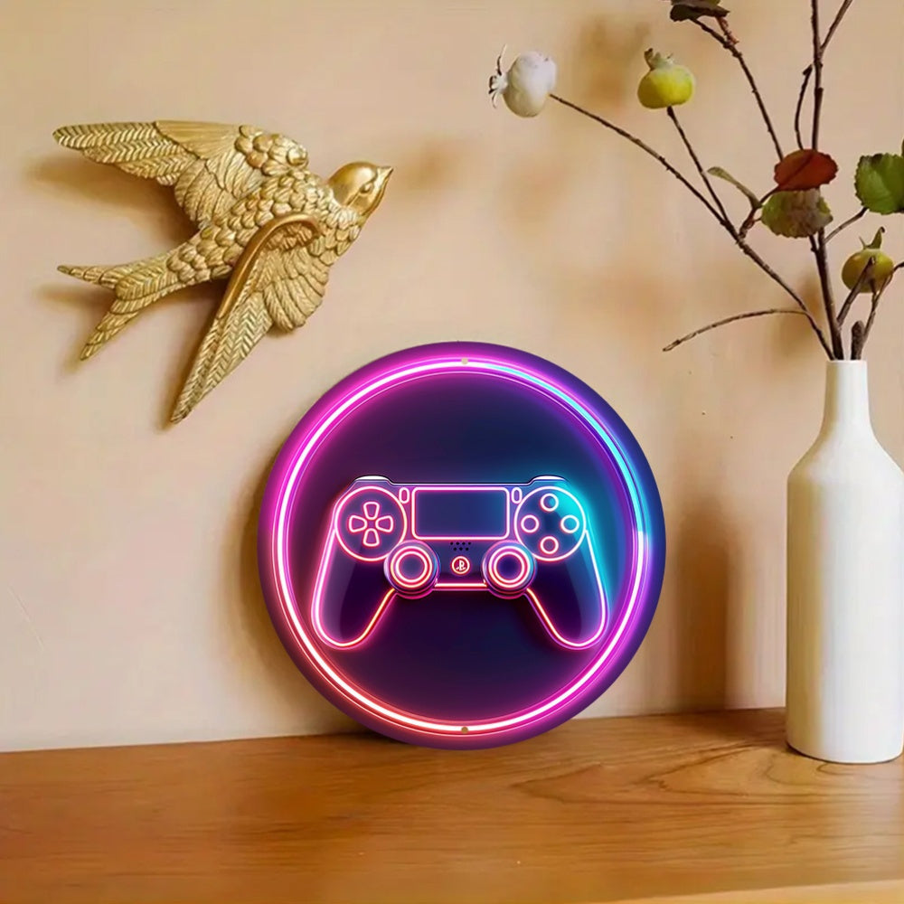Panneau Néon LED - Design "Manette de Jeu"