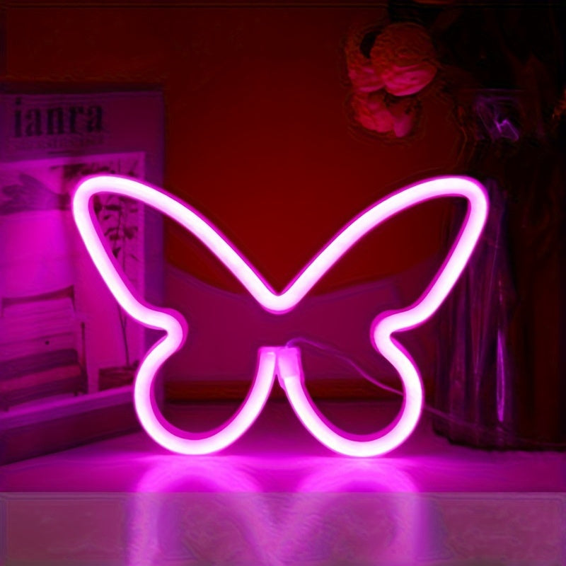 Panneau Néon LED - Design Papillon