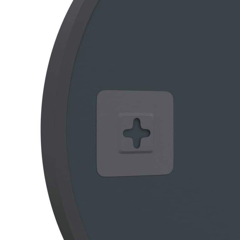 Miroir Rond Noir Moderne 40 cm