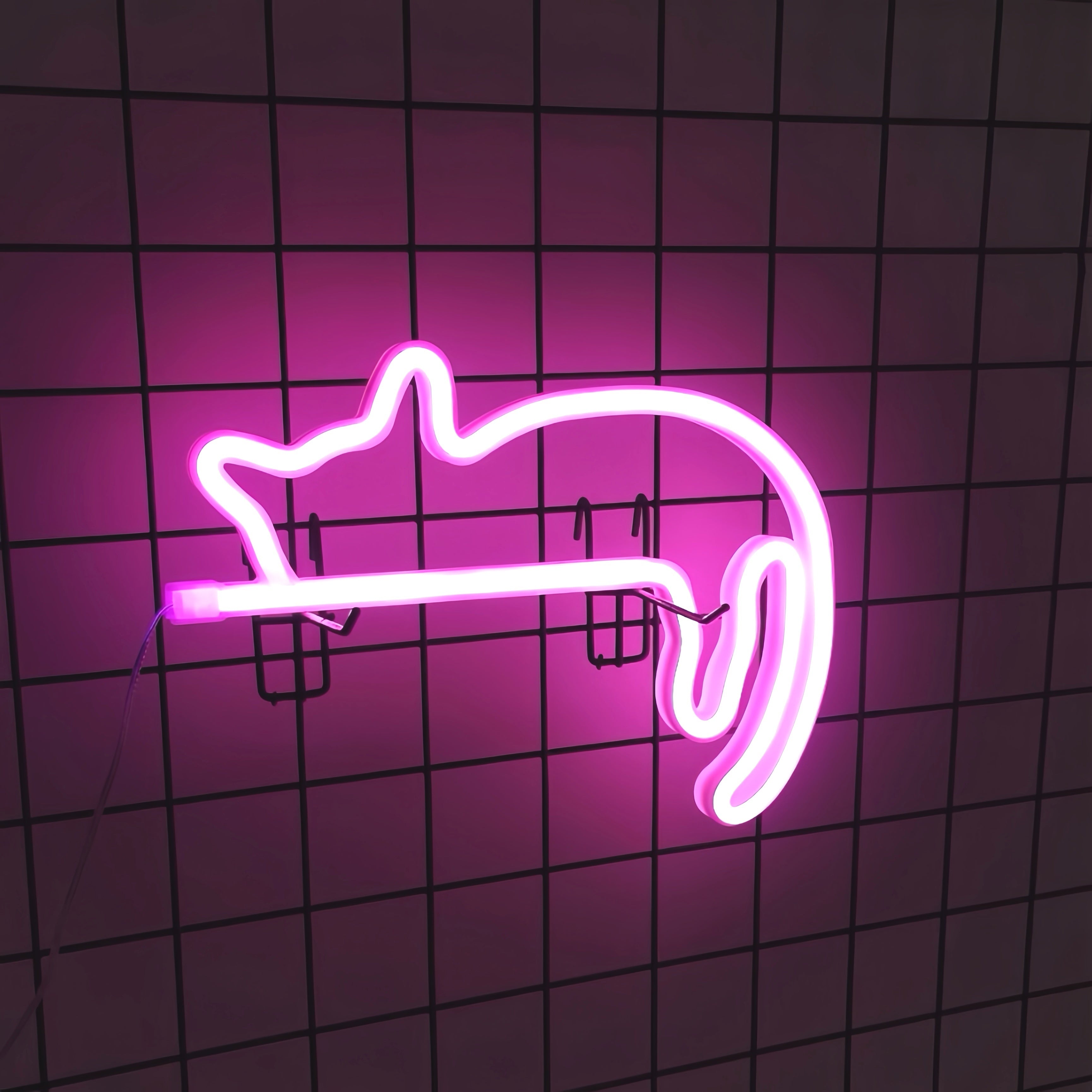 Panneau Néon LED - Design Chat