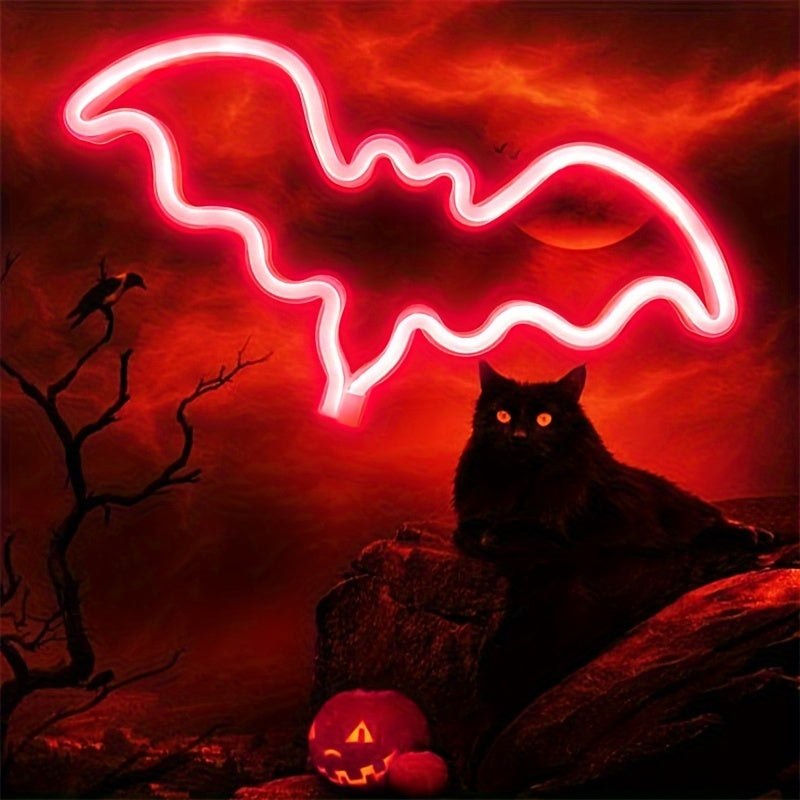 Panneau Néon LED - Design Chauve-Souris