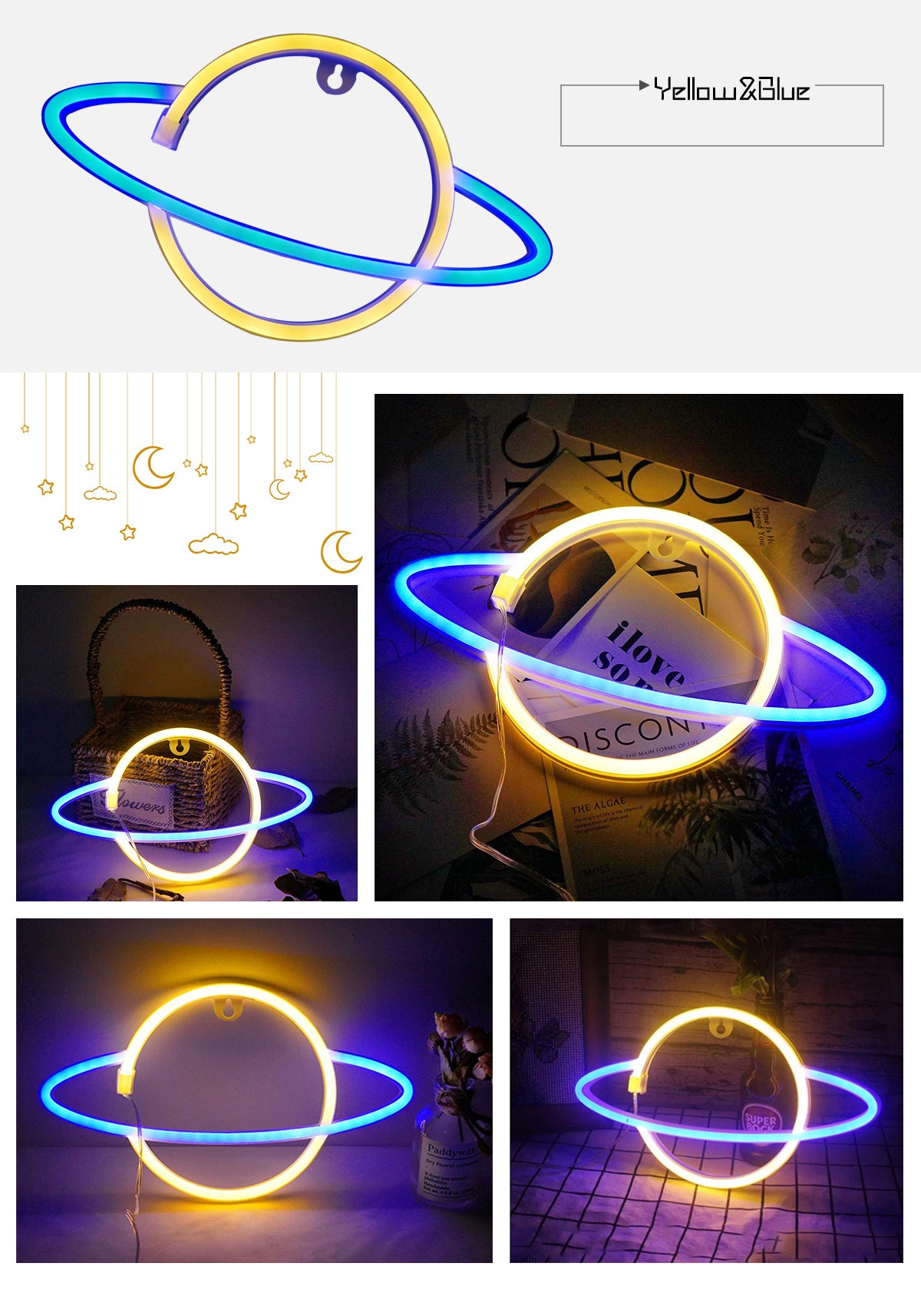 Panneau Néon LED - Planète