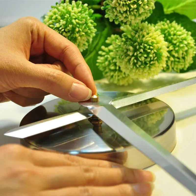 Horloge Murale 3D Grand Format – Sticker Miroir DIY