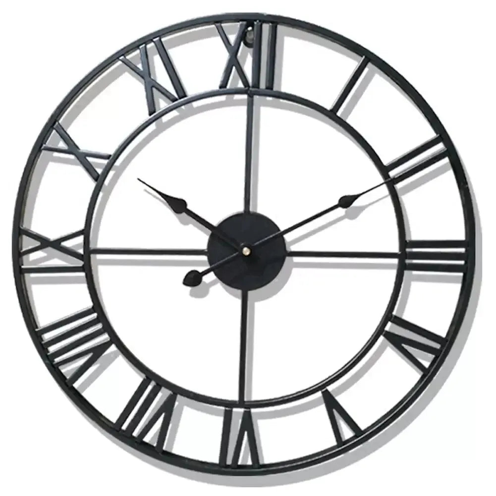 Horloge Murale Métal Style Européen – Design Antique et Silencieux