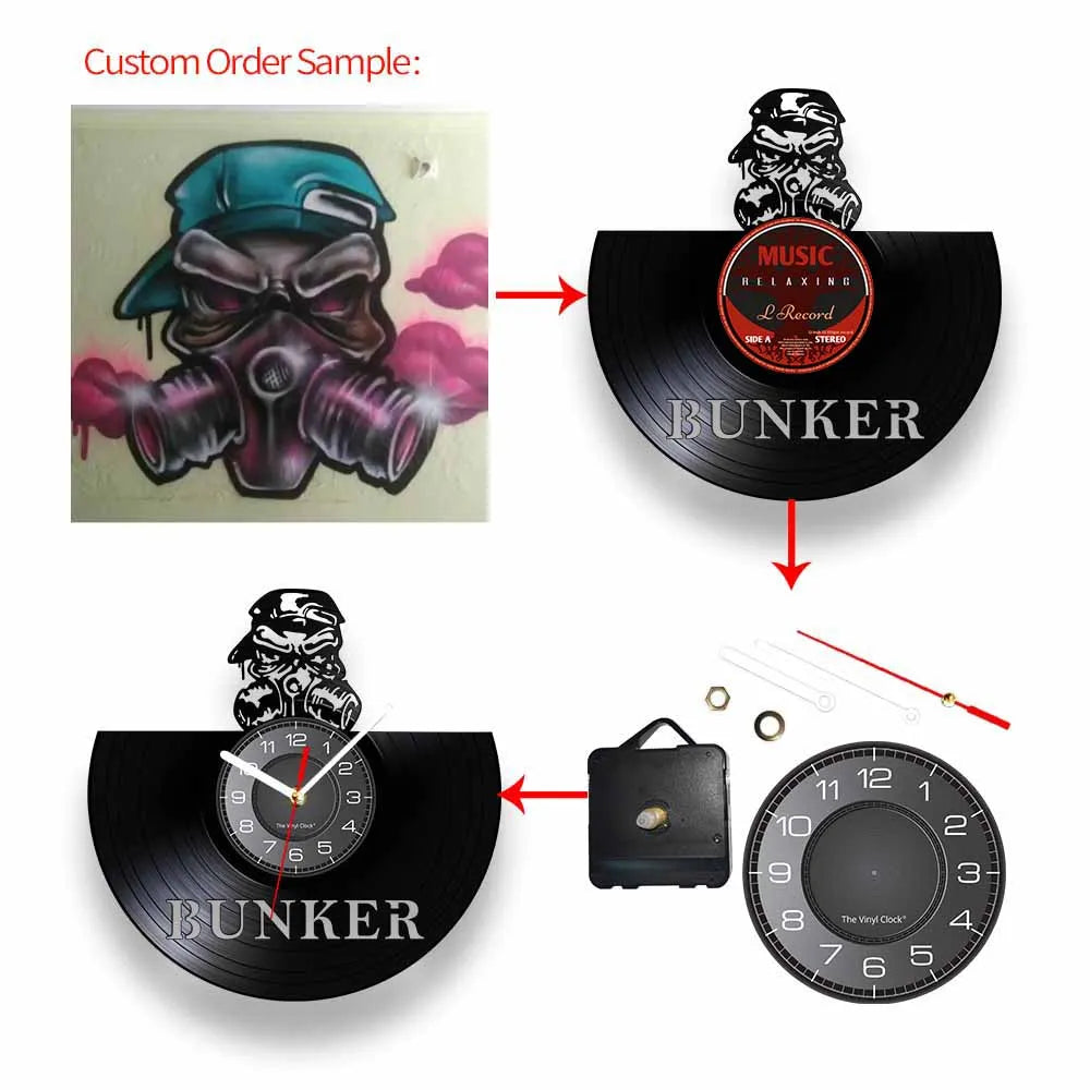 Horloge Murale Vinyle – Personnages du Film Star Wars