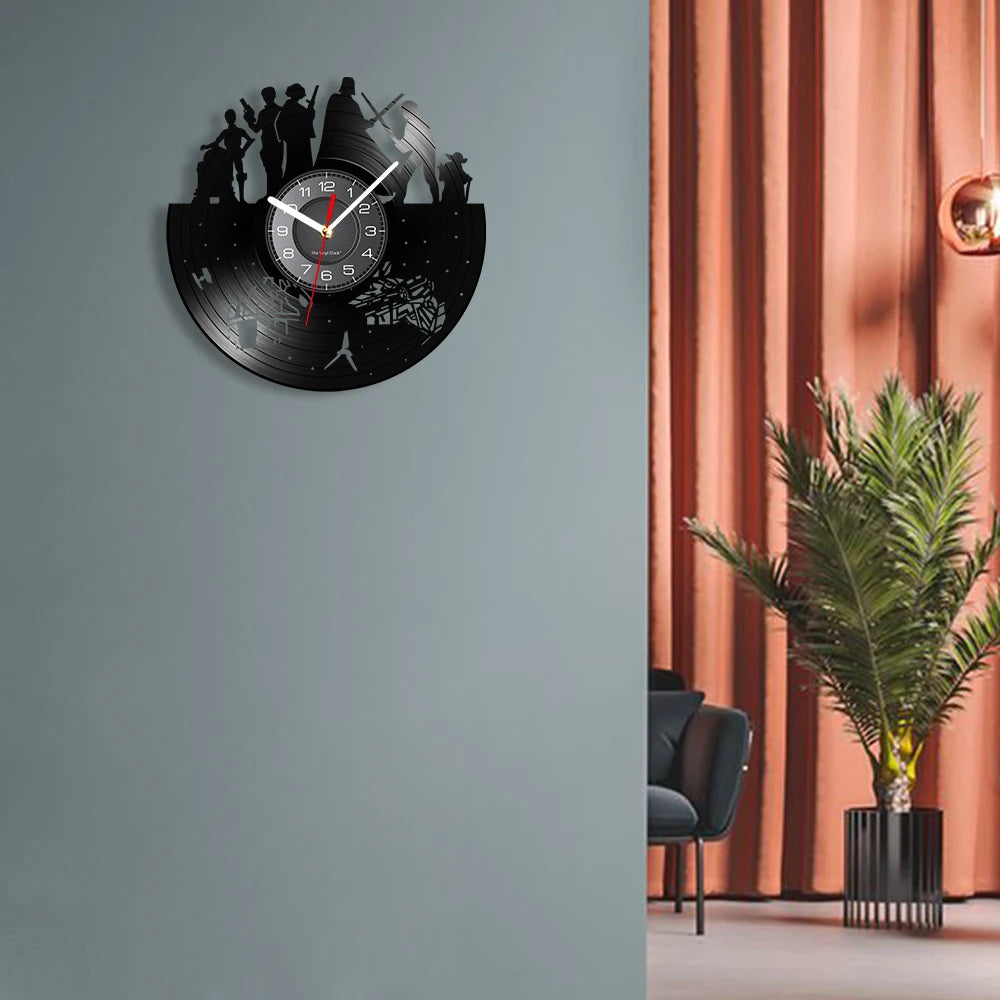 Horloge Murale Vinyle – Personnages du Film Star Wars