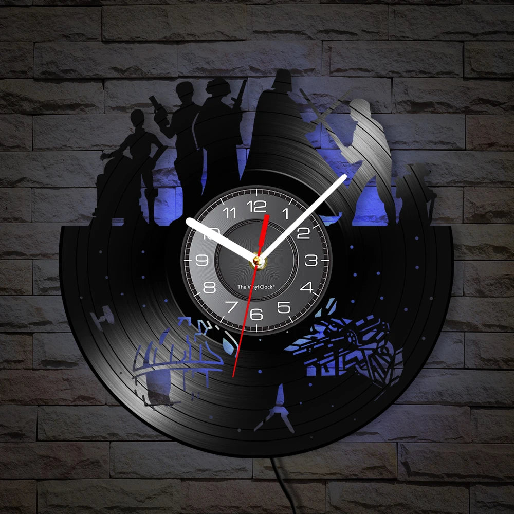 Horloge Murale Vinyle – Personnages du Film Star Wars