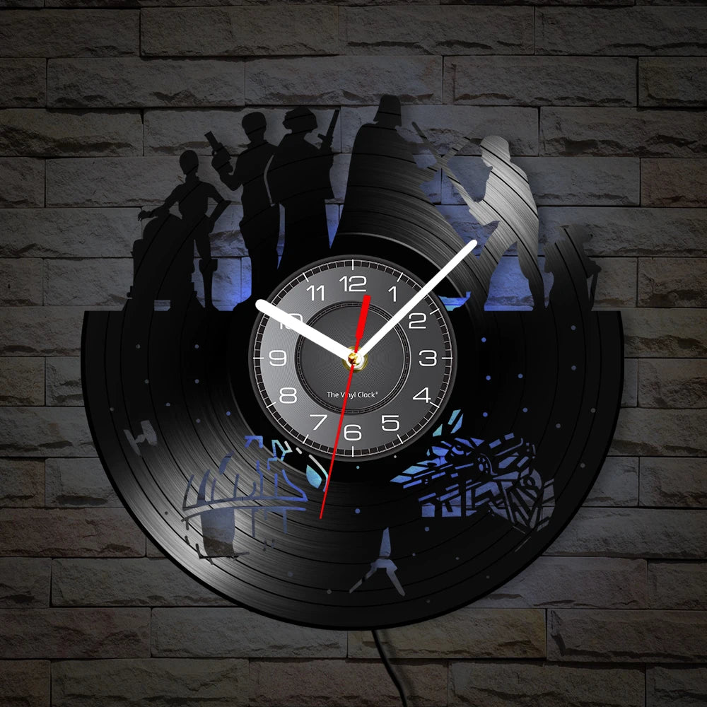 Horloge Murale Vinyle – Personnages du Film Star Wars