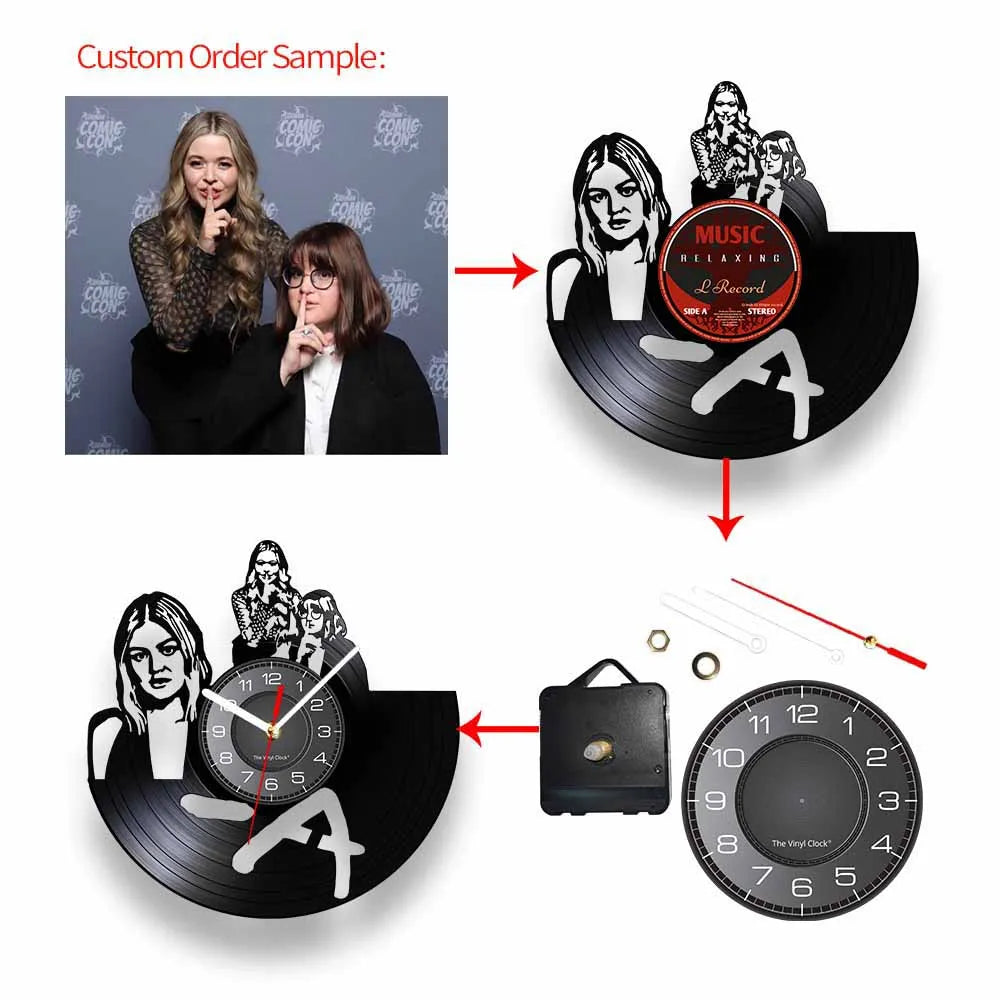 Horloge Murale Vinyle – Personnages du Film Star Wars