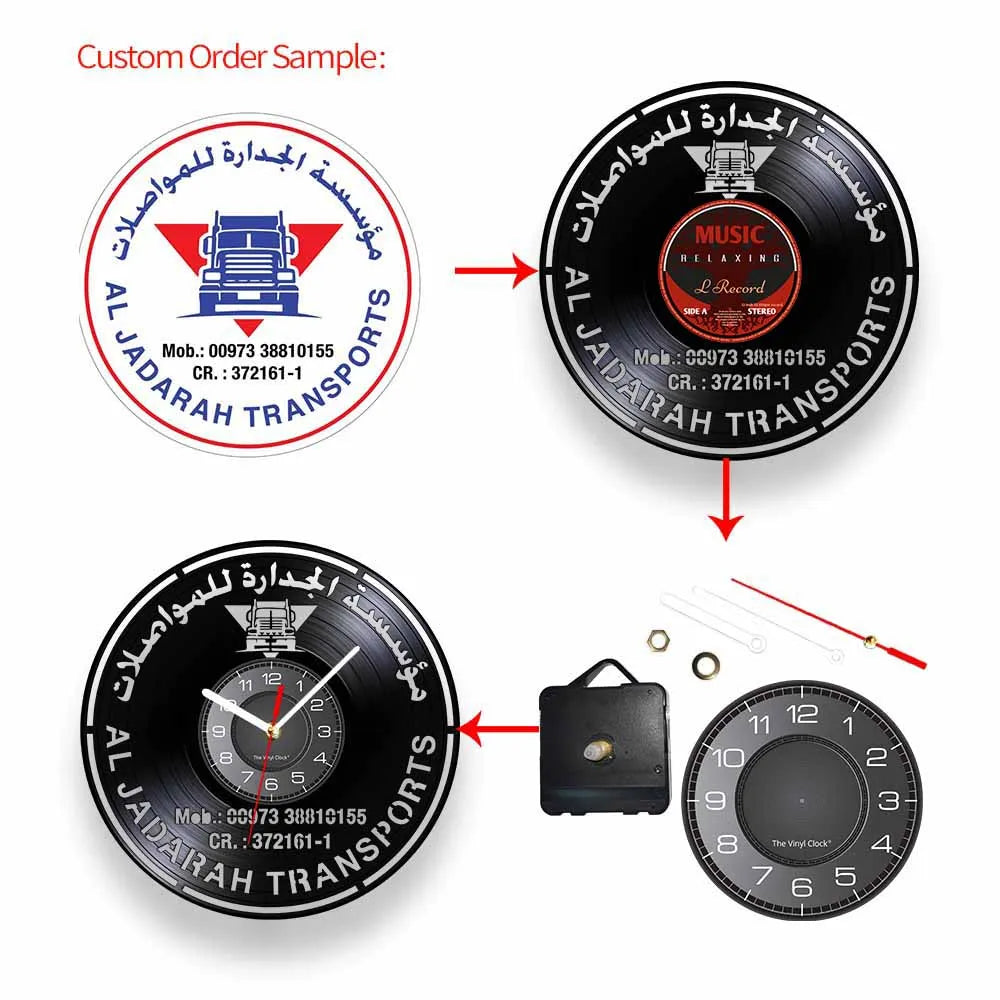 Horloge Murale Vinyle – Personnages du Film Star Wars