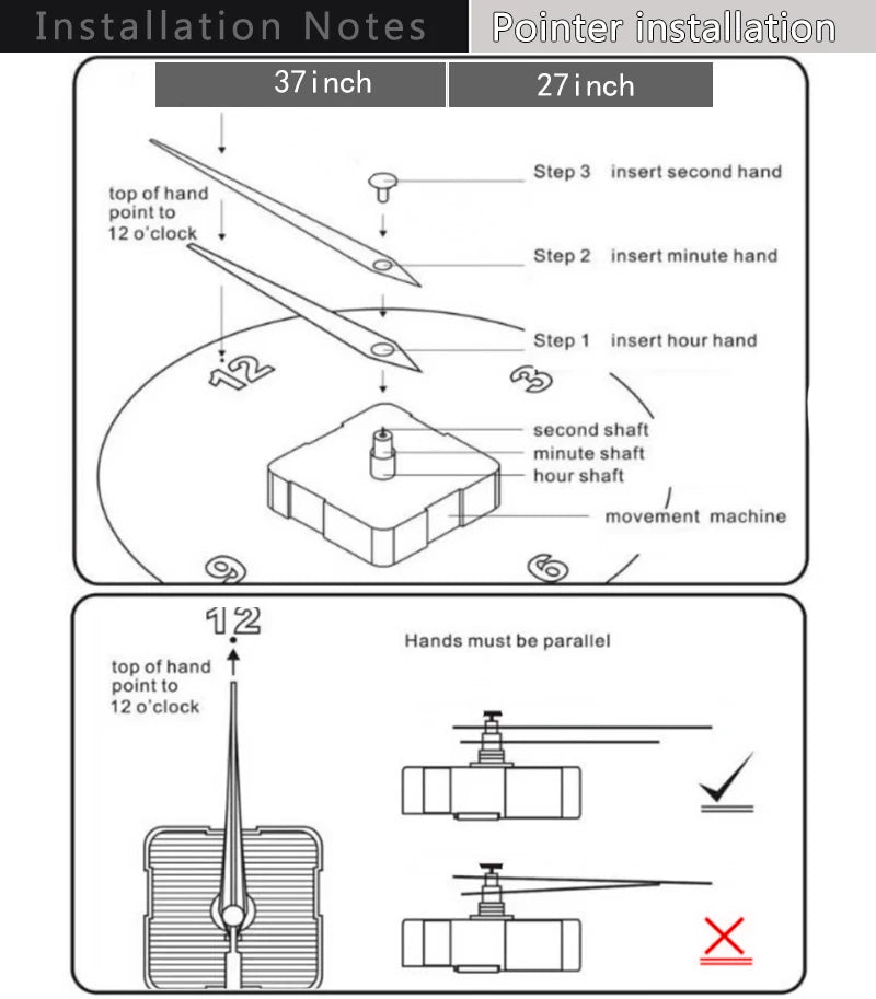 Horloge Murale 3D Grand Format – Sticker Miroir DIY