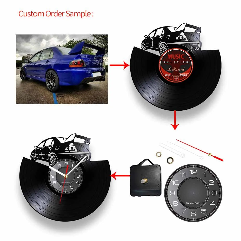 Horloge Murale Vinyle – Personnages du Film Star Wars