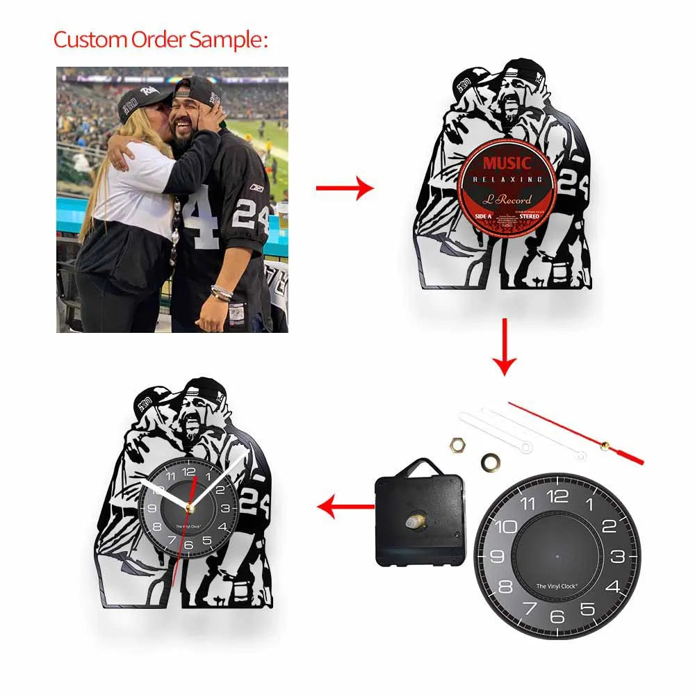 Horloge Murale Vinyle – Personnages du Film Star Wars