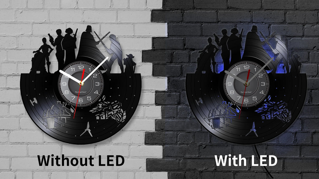 Horloge Murale Vinyle – Personnages du Film Star Wars