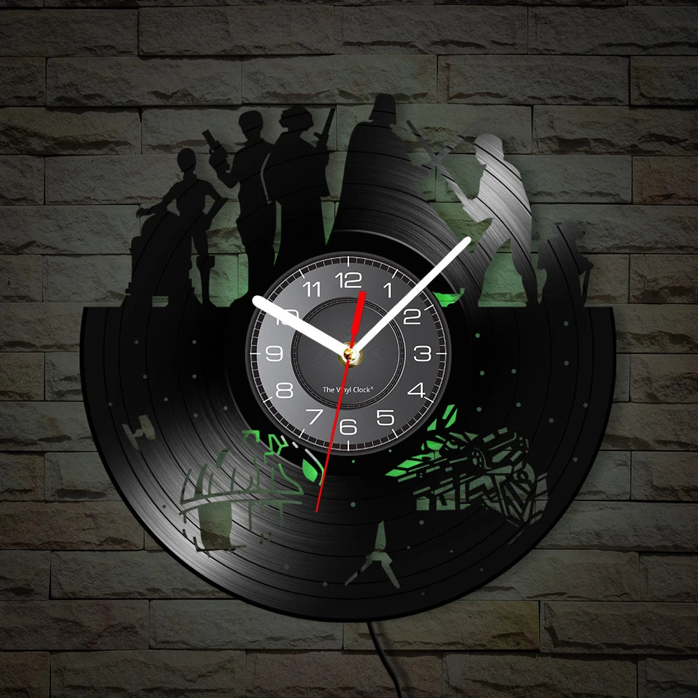 Horloge Murale Vinyle – Personnages du Film Star Wars