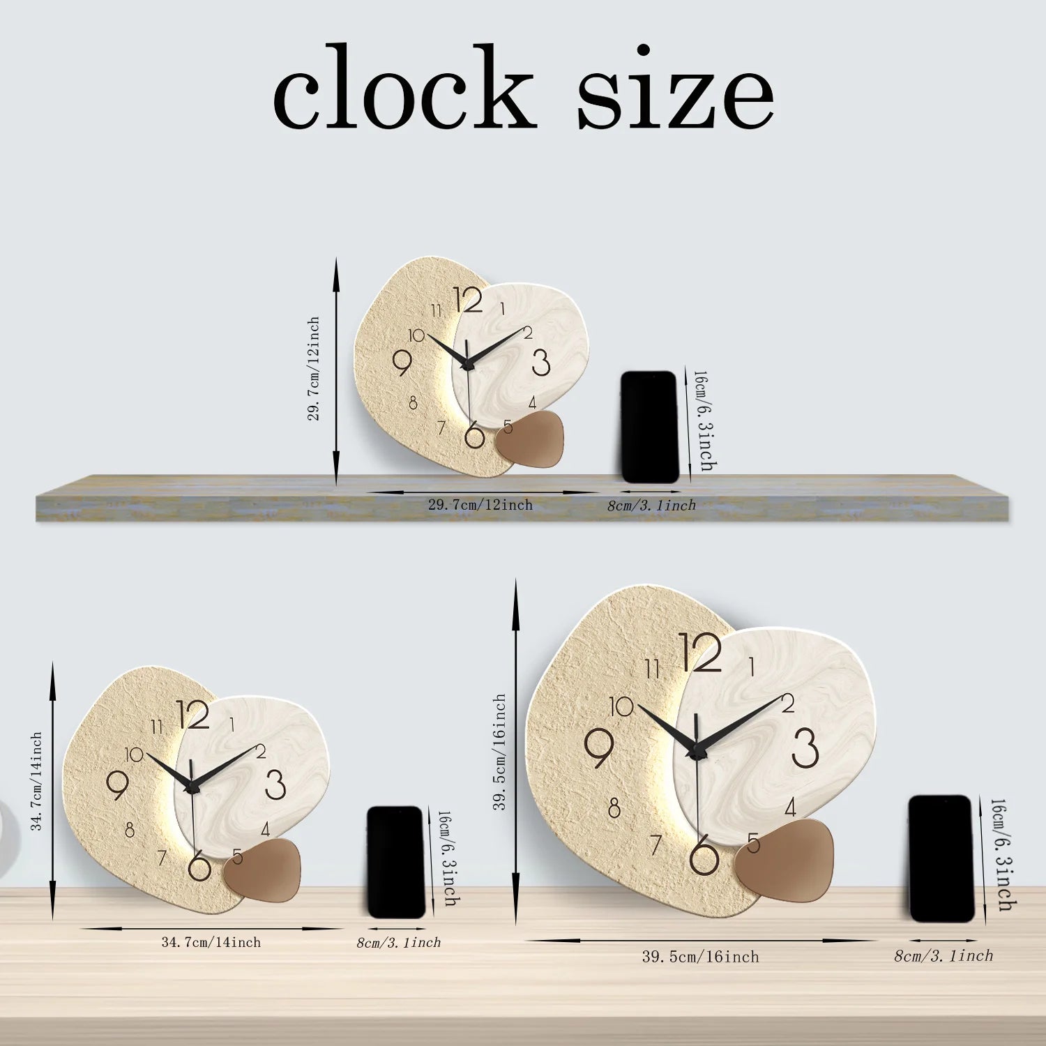 Horloge Murale Moderne et Simple – Quartz Silencieuse