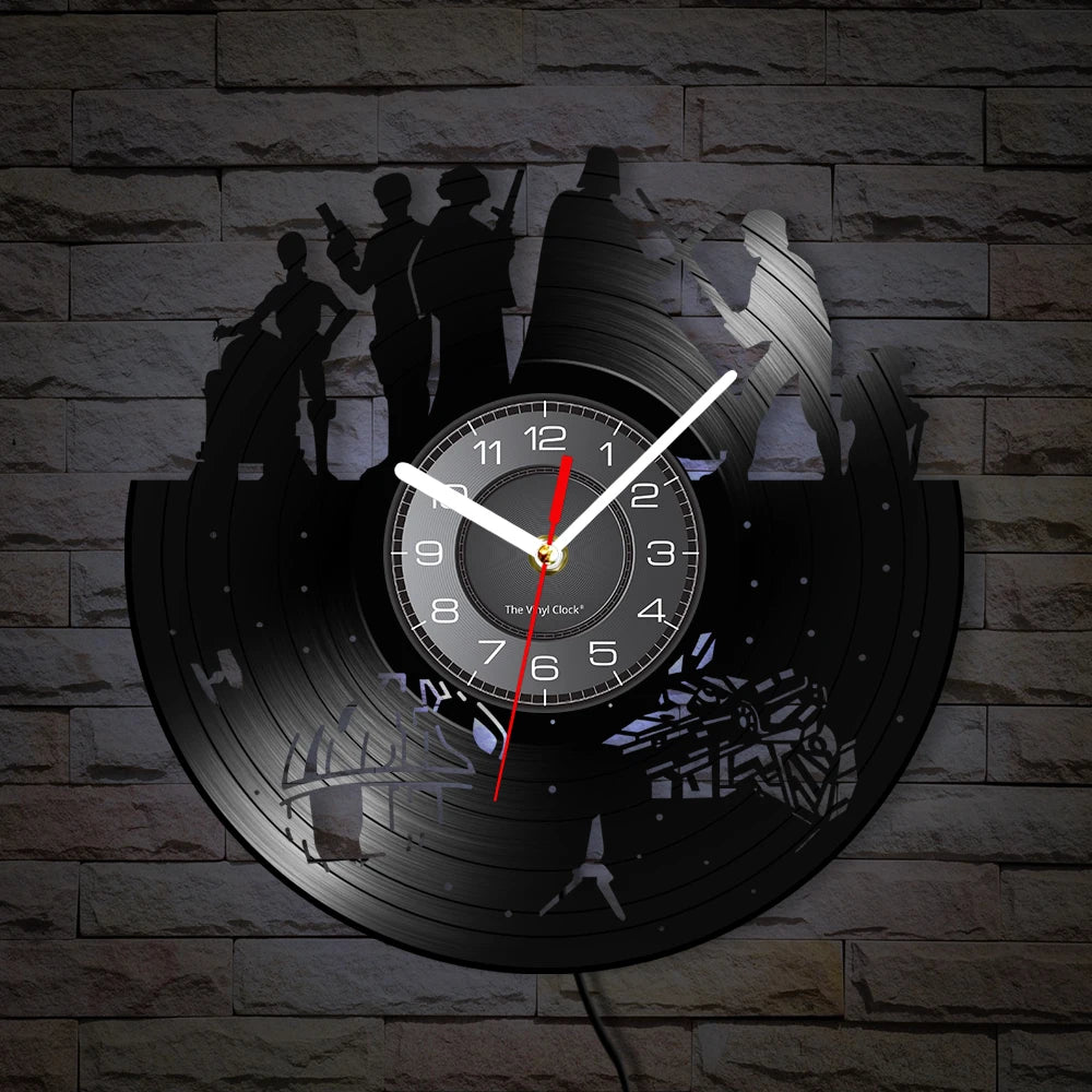 Horloge Murale Vinyle – Personnages du Film Star Wars